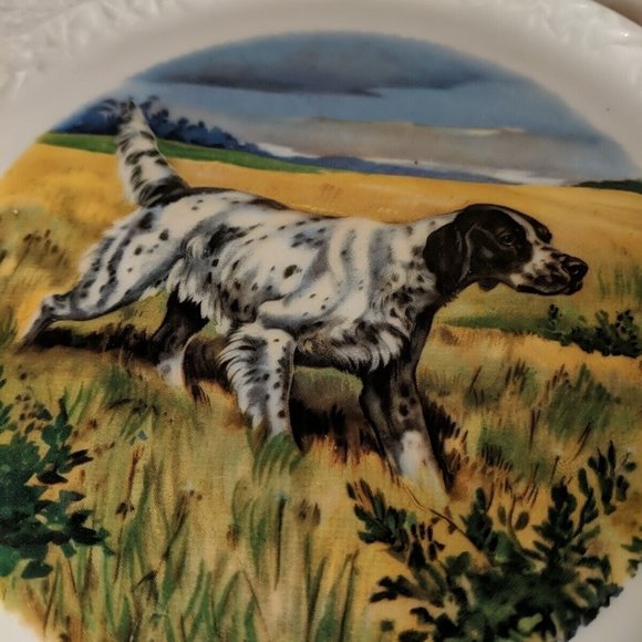 Made in Germany Decorated in Canada set of 2 Hunting dog vintage plates spaniel - Picture 7 of 11